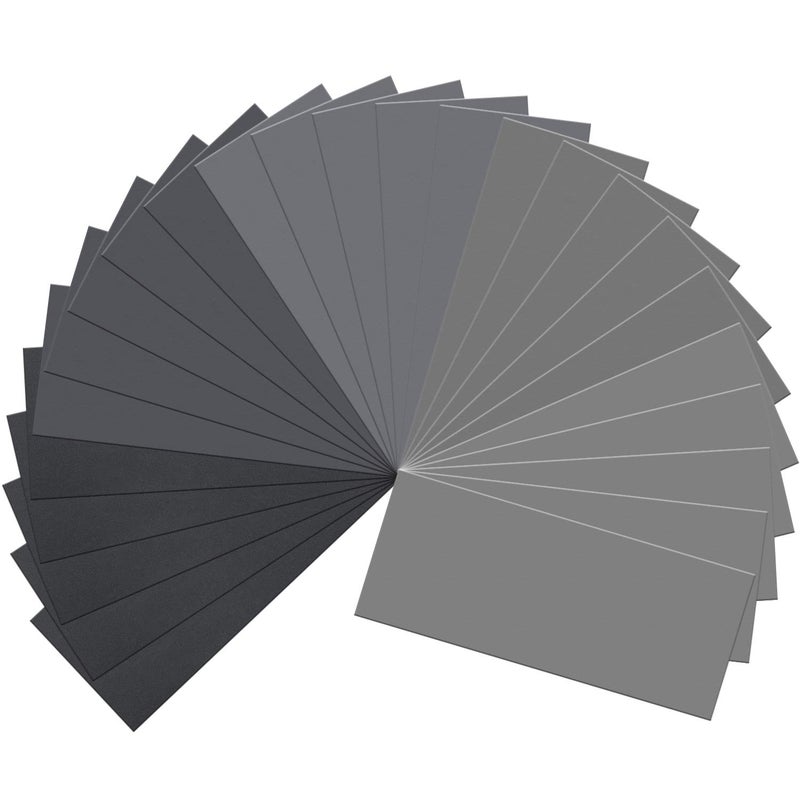 LCubro 25PCS Sandpaper, Wet Dry Sandpaper, High Grit 1000 2000 3000 5000 7000 Sandpaper Sheets Assortment for Wood Metal Polishing Automotive Sanding, 9 x 3.6 inches - Image 1
